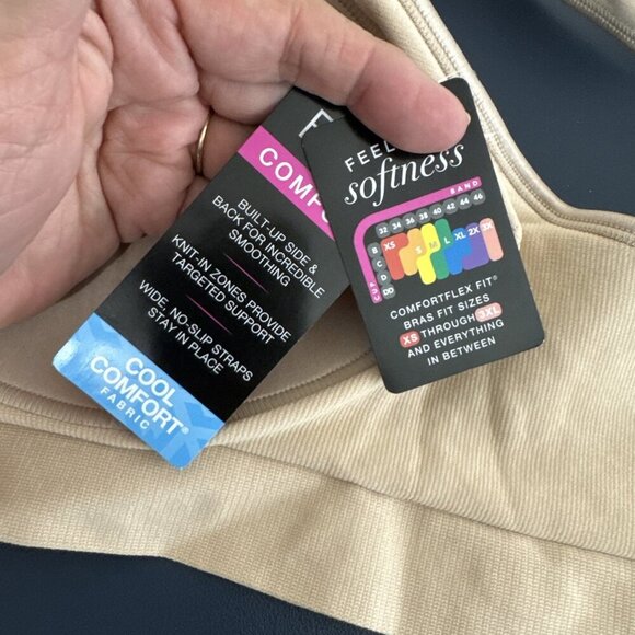 BALI Comfort Women's L Wireless Bra Beige NWT - Picture 7 of 11